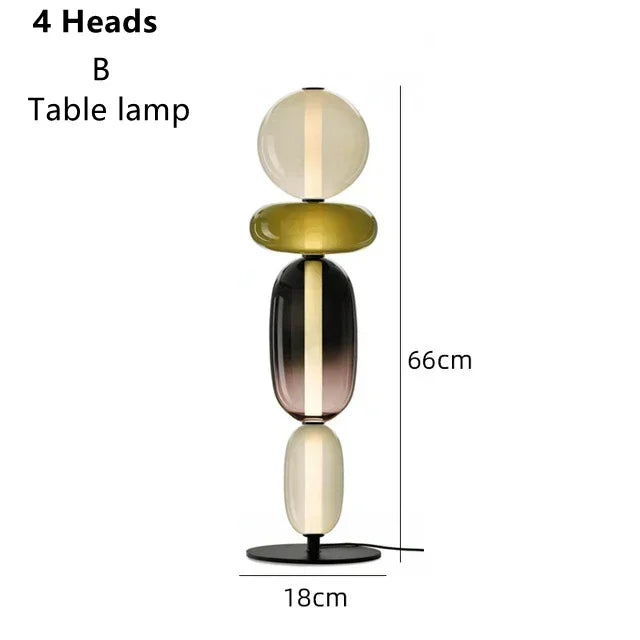 Lampe de table "Yoru no Hana" – Luminaire Design LED Verre Coloré Style Japonais Moderne
