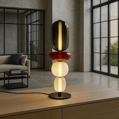 Lampe de table "Yoru no Hana" – Luminaire Design LED Verre Coloré Style Japonais Moderne