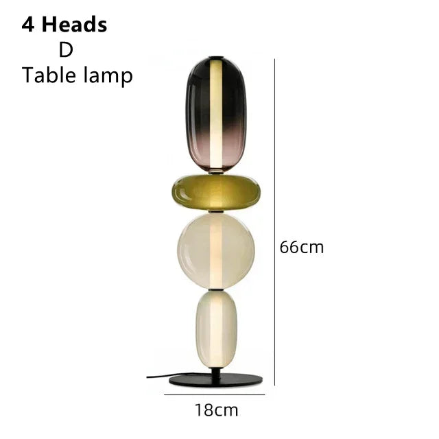 Lampe de table "Yoru no Hana" – Luminaire Design LED Verre Coloré Style Japonais Moderne