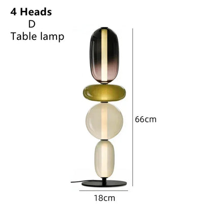 Lampe de table "Yoru no Hana" – Luminaire Design LED Verre Coloré Style Japonais Moderne