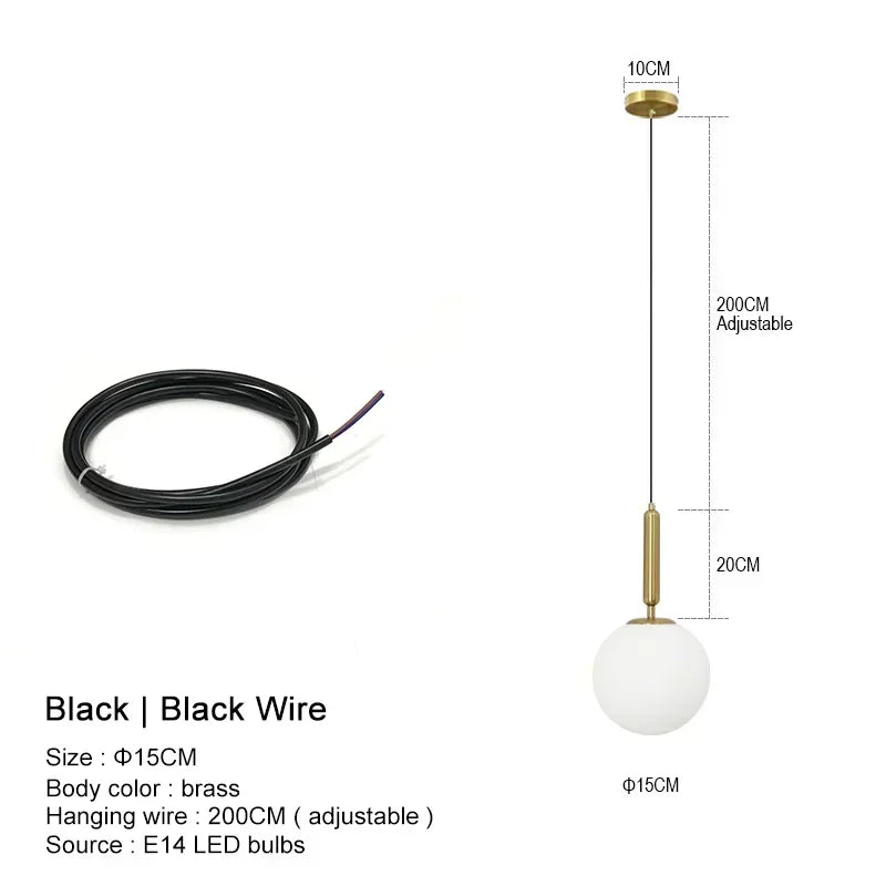 Suspension LED "Yuki Tama" – Luminaire Moderne en Verre Style Japonais