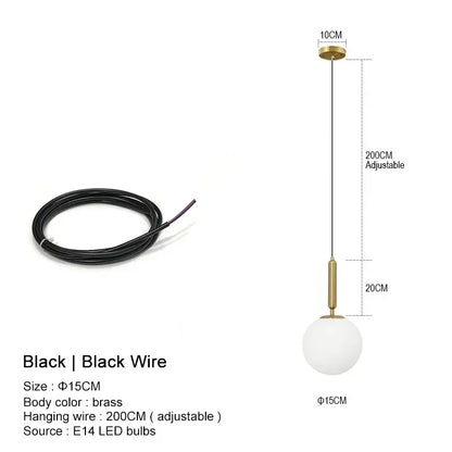 Suspension LED "Yuki Tama" – Luminaire Moderne en Verre Style Japonais