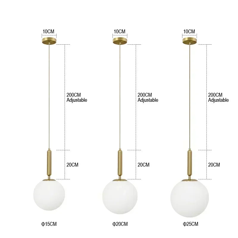 Suspension LED "Yuki Tama" – Luminaire Moderne en Verre Style Japonais