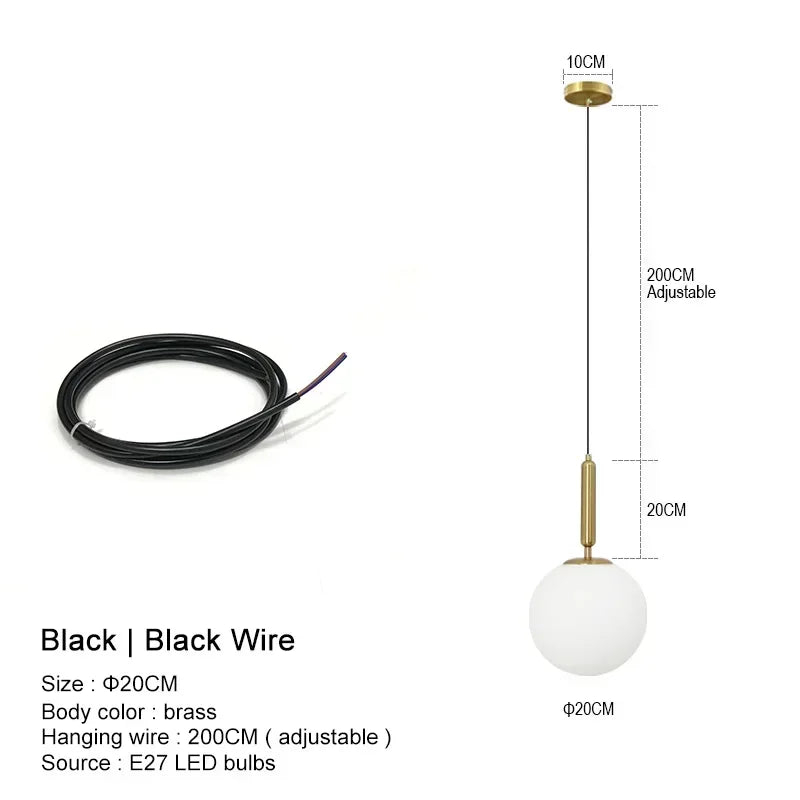 Suspension LED "Yuki Tama" – Luminaire Moderne en Verre Style Japonais