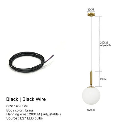 Suspension LED "Yuki Tama" – Luminaire Moderne en Verre Style Japonais