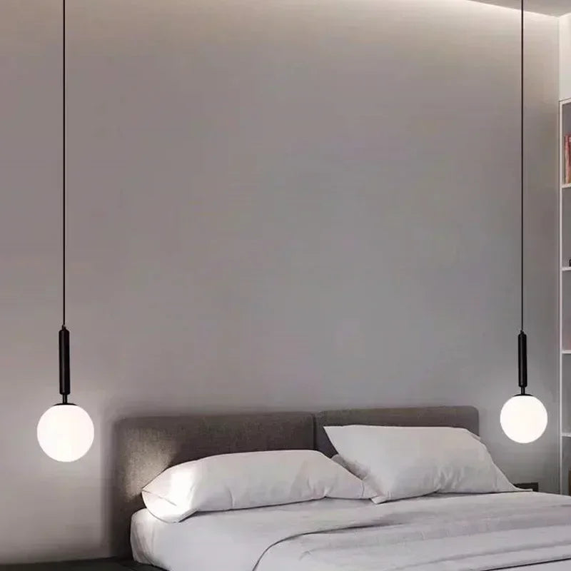 Suspension LED "Yuki Tama" – Luminaire Moderne en Verre Style Japonais