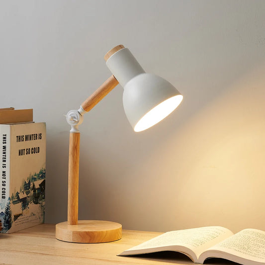 Lampe de Bureau "Hikari Ten" – Lampe LED Bois Art Japonais Minimaliste Rotative