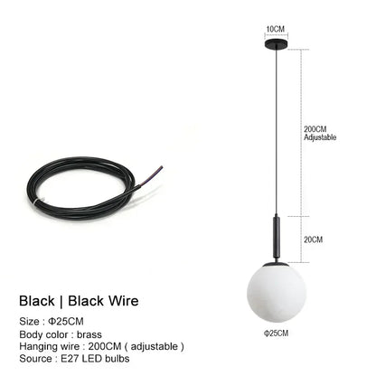 Suspension LED "Yuki Tama" – Luminaire Moderne en Verre Style Japonais