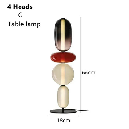 Lampe de table "Yoru no Hana" – Luminaire Design LED Verre Coloré Style Japonais Moderne