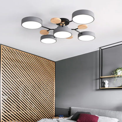 Yuki Mado– Plafonnier LED Bois Rond Macaron | Design Nordique & Épuré