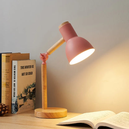 Lampe de Bureau "Hikari Ten" – Lampe LED Bois Art Japonais Minimaliste Rotative