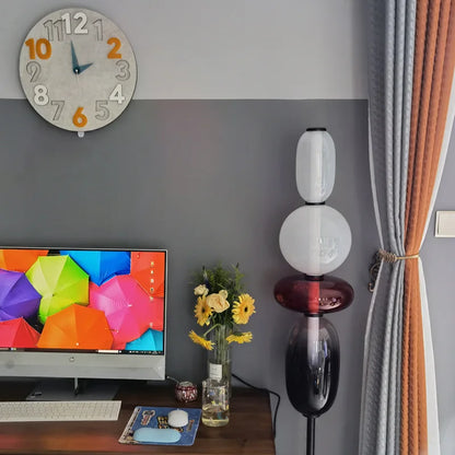Lampe de sol "Shizuku"– Luminaire Design LED Verre Coloré Style Japonais Moderne