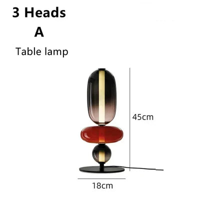 Lampe de table "Akari" – Luminaire Design LED Verre Coloré Style Japonais Moderne