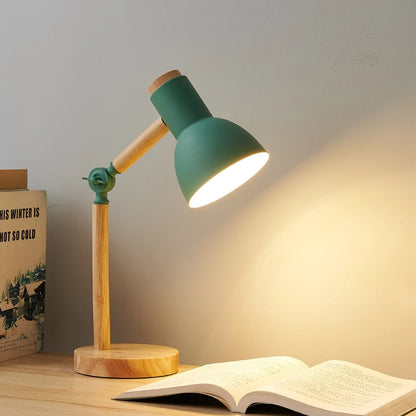 Lampe de Bureau "Hikari Ten" – Lampe LED Bois Art Japonais Minimaliste Rotative