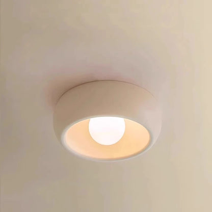 Kasa Yuki – Plafonnier LED Crème | Design Compact pour Entrée, Couloir, Dressing