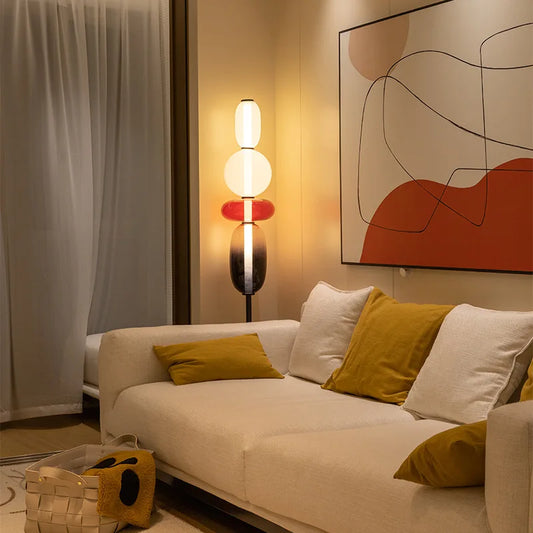 Lampe de sol "Shizuku"– Luminaire Design LED Verre Coloré Style Japonais Moderne