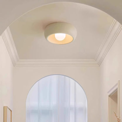 Kasa Yuki – Plafonnier LED Crème | Design Compact pour Entrée, Couloir, Dressing