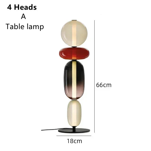 Lampe de table "Yoru no Hana" – Luminaire Design LED Verre Coloré Style Japonais Moderne