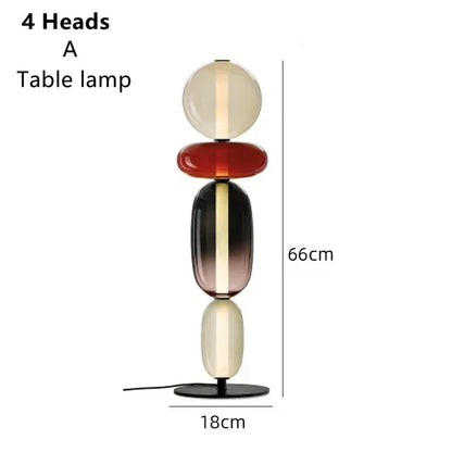 Lampe de table "Yoru no Hana" – Luminaire Design LED Verre Coloré Style Japonais Moderne
