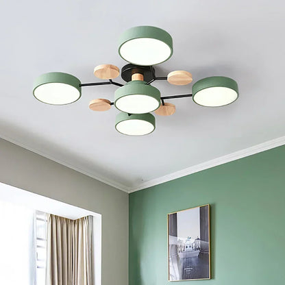 Yuki Mado– Plafonnier LED Bois Rond Macaron | Design Nordique & Épuré
