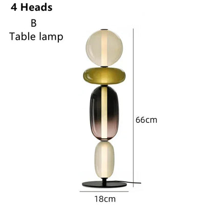 Lampe de table "Yoru no Hana" – Luminaire Design LED Verre Coloré Style Japonais Moderne
