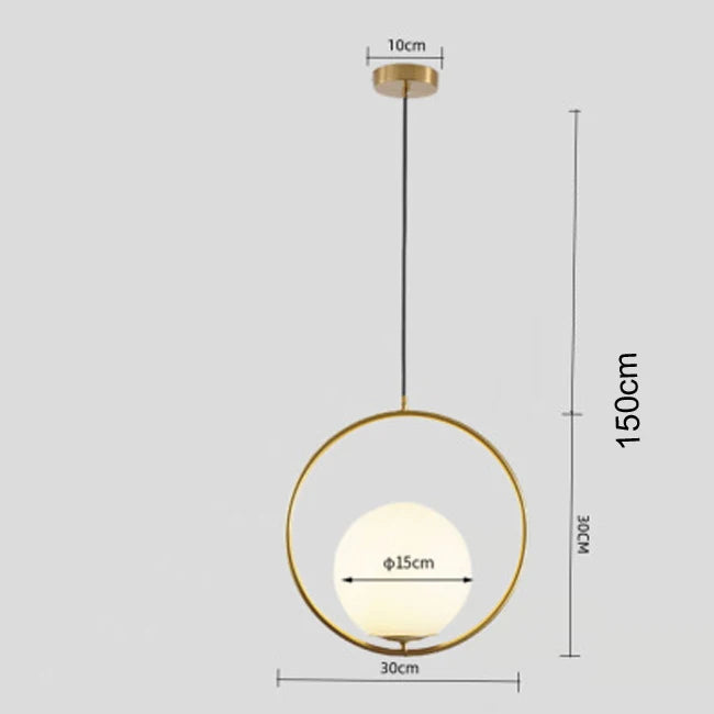 Suspension “Sento Kinshi” – Verre & Métal – Design Art Déco Moderne