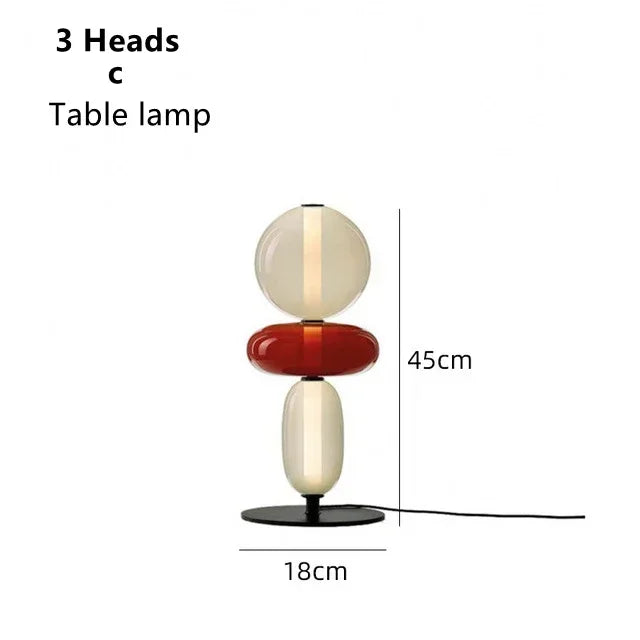 Lampe de table "Akari" – Luminaire Design LED Verre Coloré Style Japonais Moderne