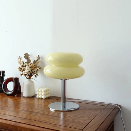 Lampe de Table "Shiro Macaron" – Lampe LED en Verre Coloré Style Japonais Minimaliste