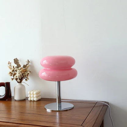 Lampe de Table "Shiro Macaron" – Lampe LED en Verre Coloré Style Japonais Minimaliste