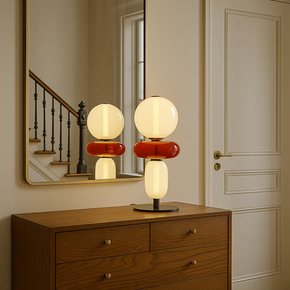 Lampe de table "Akari" – Luminaire Design LED Verre Coloré Style Japonais Moderne