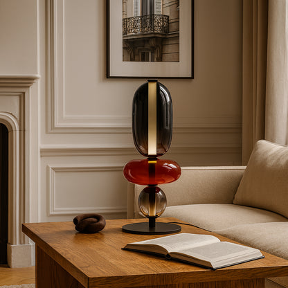 Lampe de table "Akari" – Luminaire Design LED Verre Coloré Style Japonais Moderne
