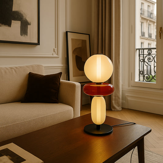 Lampe de table "Akari" – Luminaire Design LED Verre Coloré Style Japonais Moderne