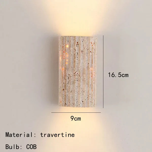 Applique Murale "Ishi" – Pierre Naturelle & LED | Élégance Wabi-Sabi Intemporelle