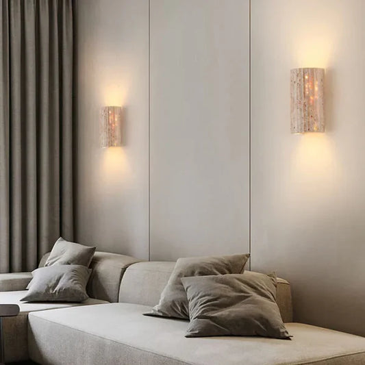 Applique Murale "Ishi" – Pierre Naturelle & LED | Élégance Wabi-Sabi Intemporelle