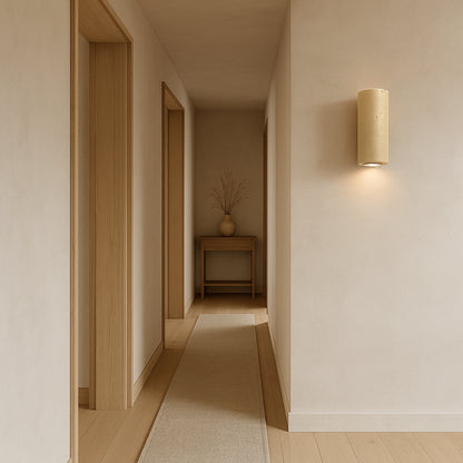 Applique Murale "Koke" – Travertin Jaune | Lumière Douce & Style Wabi-Sabi Japonais