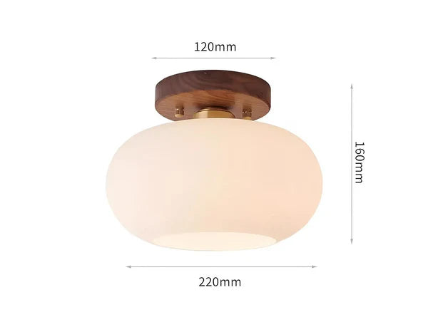 Plafonnier "Kumo" – Bois de Noyer | Design Wabi-Sabi & Ambiance Apaisante
