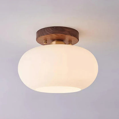 Plafonnier "Kumo" – Bois de Noyer | Design Wabi-Sabi & Ambiance Apaisante