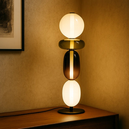 Lampe de table "Yoru no Hana" – Luminaire Design LED Verre Coloré Style Japonais Moderne