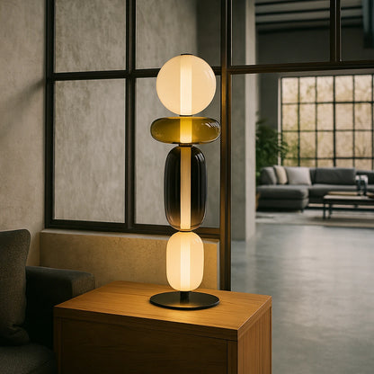 Lampe de table "Yoru no Hana" – Luminaire Design LED Verre Coloré Style Japonais Moderne